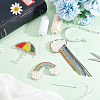 Fingerinspire 3Pcs 3 Style Rainbow Non Woven Fabric Ornament Accessories PATC-FG0001-17-5