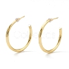 Brass Half Hoop Earrings EJEW-A056-30G-1