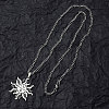 201 Stainless Steel Pendant Necklaces for Man NJEW-Q336-02G-P-4