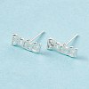Brass Word Baby Stud Earrings for Women KK-A172-20S-3