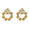 Brass Stud Earring Findings KK-N233-234-2