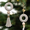 Handmade Cotton Woven Christmas Wreath Macrame Pendant Decorations PW-WGD54F2-01-5