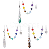 SUPERFINDINGS 3Pcs 3 Style Gemstone Pointed Dowsing Pendulums FIND-FH0007-44-1