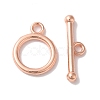 Rack Plating Brass Toggle Clasps KK-A225-06RG-1