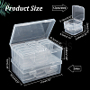 Rectangle PP Plastic Bead Organizer Storage Box with 12Pcs Small Plastic Hinged Lid Beads Containers CON-WH0088-32-2