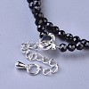 Natural Black Spinel Beaded Necklaces NJEW-K114-C-A20-3