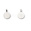 304 Stainless Steel with White Shell Pendants STAS-G268-01E-P-4