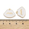 Light Gold Plated Alloy Enamel Pendants ENAM-M219-04KCG-3