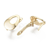 Brass Hoop Earring Findings with Latch Back Closure KK-S348-509-NF-4