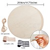 4Pcs Flat Round Shape Unfinished Wood Slices sgDIY-SZ0002-38-2