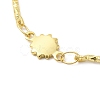 Brass Sun & Bar Link Chain Bracelets for Women BJEW-G672-03G-2