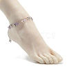 Natural & Synthetic Gemstone Anklets AJEW-AN00512-6