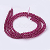 Spray Painted Crackle Glass Beads Strands CCG-Q002-4mm-08-2