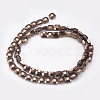 Electroplated Non-magnetic Synthetic Hematite Beads Strands G-P367-E01-2