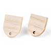 Ash Wood Stud Earring Findings EJEW-N017-011K-2