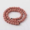 Natural Lava Rock Round Beads Strands G588-9-2