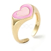 Brass Enamel Cuff Rings RJEW-O043-10G-2