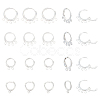 SUPERFINDINGS 24Pcs 4 Style Rack Plating Eco-friendly Brass Huggie Hoop Earring Findings KK-FH0006-62-1