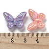 UV Plating Rainbow Iridescent Acrylic Beads OACR-E041-02-3