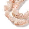 Raw Rough Synthetic Strawberry Quartz Beads Strands G-B065-C23-4