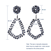 Electroplate Glass Faceted Beads Ear Studs EJEW-JE03815-4