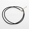 Leather Cord Necklace Making X-MAK-F002-01-1