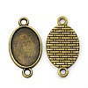 Tibetan Style Alloy Cabochon Connector Settings X-TIBE-K006-28mm-AB-NF-1