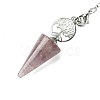 Natural Strawberry Quartz Cone Dowsing Pendulum Big Pendants G-C114-02P-17-3