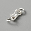 925 Sterling Silver S-Hook Clasps FIND-WH0114-71A-3