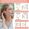 CREATCABIN 24 Pairs 4 Style Brass Leverback Earring Findings DIY-CN0002-60-2