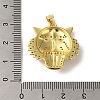 Brass Micro Pave Cubic Zirconia with Enamel Pendants KK-R162-034A-G-1-3