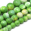 Synthetic Ocean White Jade Beads Strands G-S254-6mm-C03-1