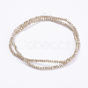 Electroplate Glass Beads Strands GLAA-F078-PL10-2