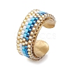 Glass Seed Beads Cuff Rings RJEW-MZ00016-01-1