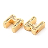 Brass Micro Pave Cubic Zirconia Beads KK-F855-03G-M-2