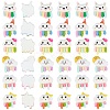 SUNNYCLUE 60Pcs 6 Styles Opaque Resin Cabochons RESI-SC0002-35-1