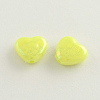 AB Color Plated Heart Acrylic Beads SACR-Q106-07-2