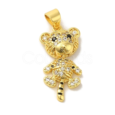 Brass Micro Pave Cubic Zirconia Pendants KK-Z042-16G-03-1