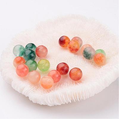 Two Tone Natural White Jade Beads X-G-R165-8mm-M1-1