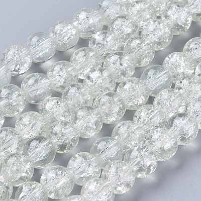 8MM Clear Crackle Glass Round Beads Strands for DIY Jewelry X-CCG-Q001-8mm-01-1