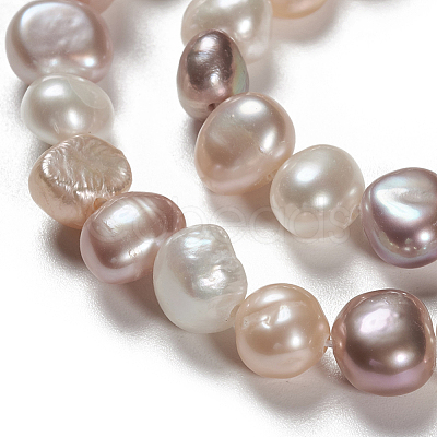 Natural Cultured Freshwater Pearl Beads Strands X-PEAR-T003-09-1