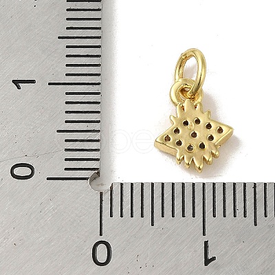 Brass Micro Pave Cubic Zirconia Charms KK-M283-19D-01-1