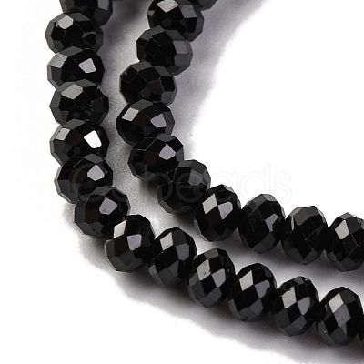 Natural Black Spinel Beads Strands G-E560-Q05-1