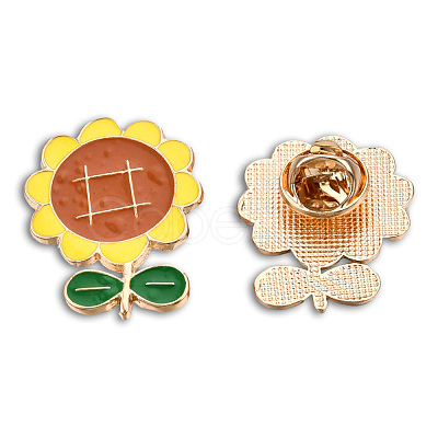 Sunflower Shape Enamel Pin JEWB-N007-203-1