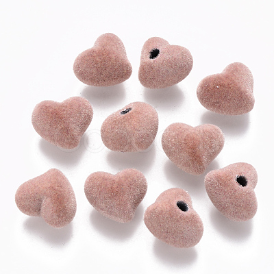 Flocky Acrylic Beads X-FIND-R079-04-1