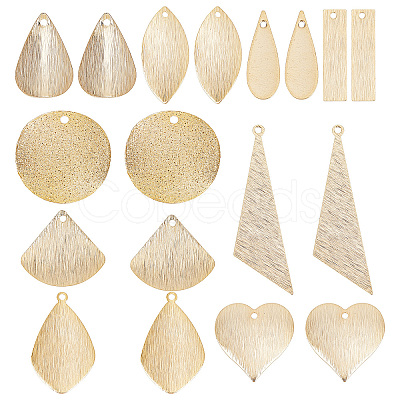 SUNNYCLUE 36Pcs 9 Style Brass Pendants KK-SC0003-28-1