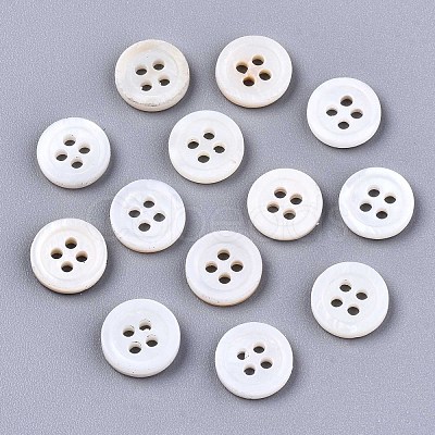 Natural Freshwater Shell Buttons SHEL-R113-04-1