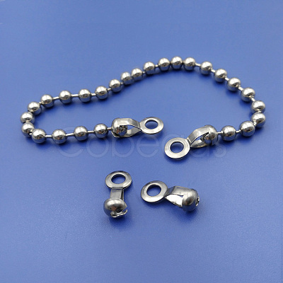 304 Stainless Steel Ball Chain Connectors STAS-WH0014-28B-P-1