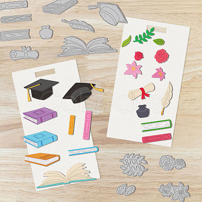 Graduation Theme Carbon Steel Cutting Dies Stencils DIY-WH0309-1761-1