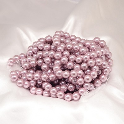 Round Shell Pearl Bead Strands BSHE-L011-8mm-A001-1